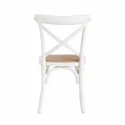 Silla de Comedor en Ratán y Madera Diseño Clásico Homemotion - Meridia Viadurini