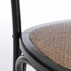 Silla de Comedor en Ratán y Madera Diseño Clásico Homemotion - Meridia Viadurini