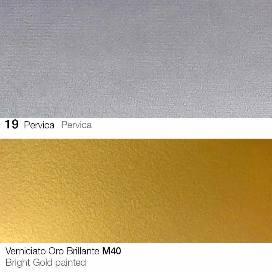 Silla de comedor de tela con patas doradas Made in Italy - Marchesi Viadurini