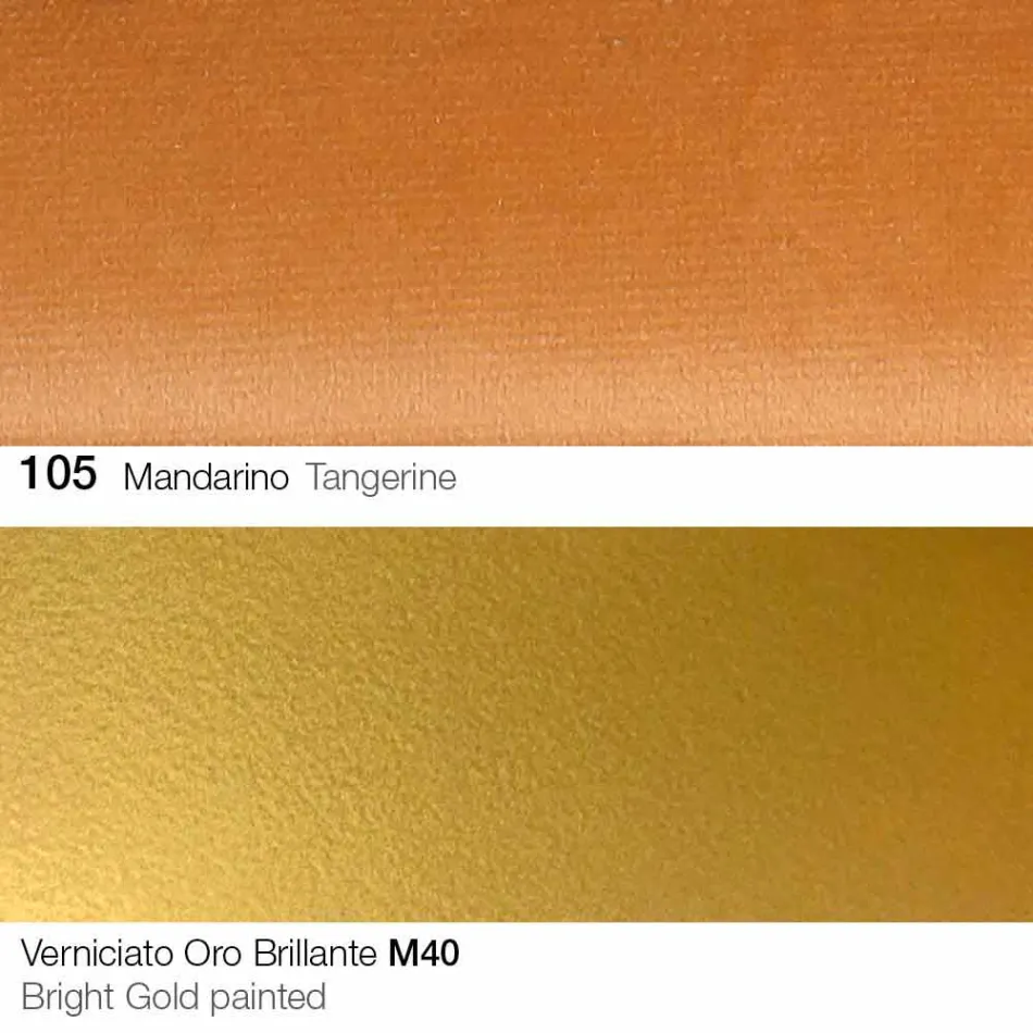 Silla de comedor de tela con patas doradas Made in Italy - Marchesi Viadurini