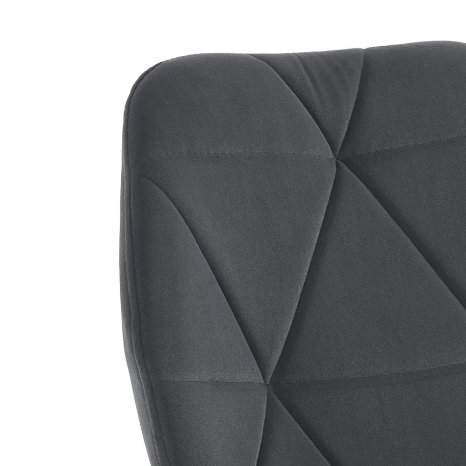 Silla de Comedor en Tela y Metal Dorado 4 Piezas - Smeralda Viadurini