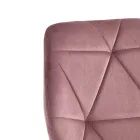 Silla de Comedor en Tela y Metal Dorado 4 Piezas - Smeralda Viadurini