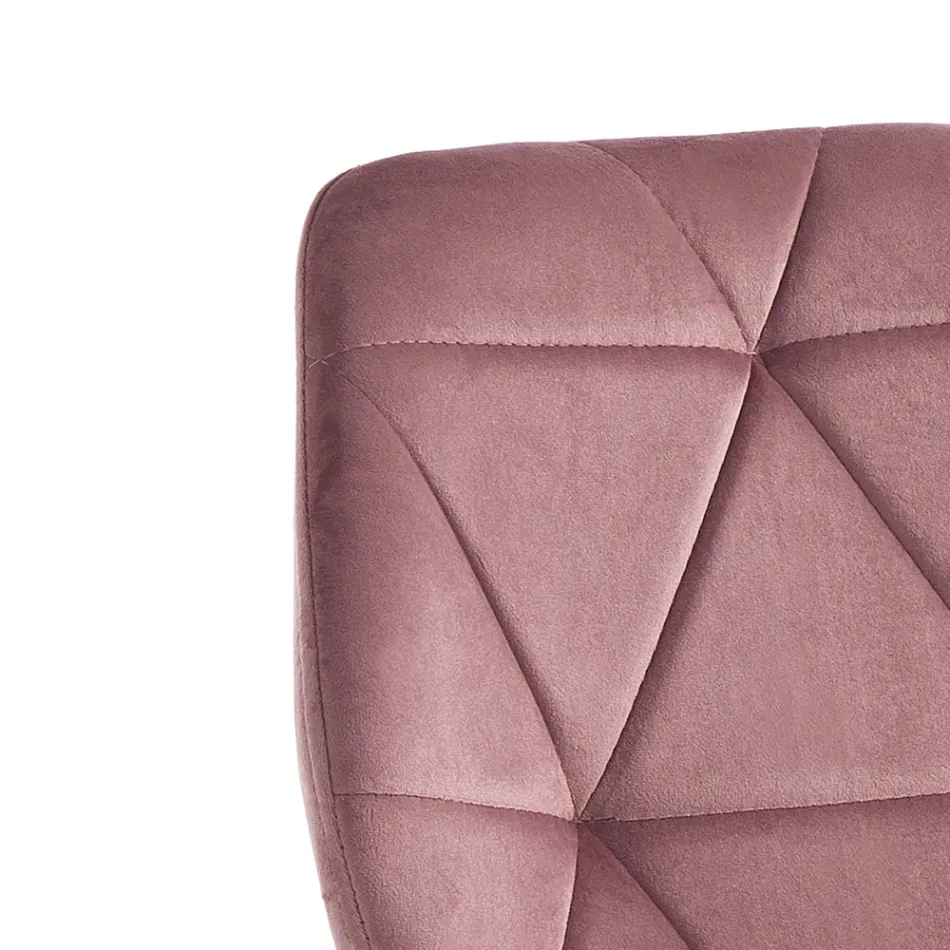 Silla de Comedor en Tela y Metal Dorado 4 Piezas - Smeralda Viadurini