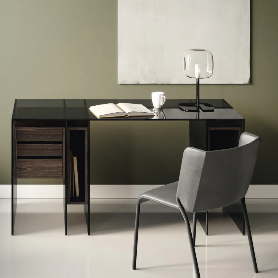 Silla de comedor tapizada en ecopiel Made in Italy - Giulia Viadurini