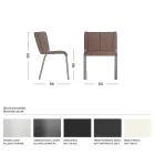 Silla de comedor tapizada en ecopiel Made in Italy - Giulia Viadurini