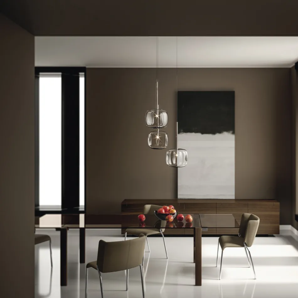 Silla de comedor tapizada en ecopiel Made in Italy - Giulia Viadurini