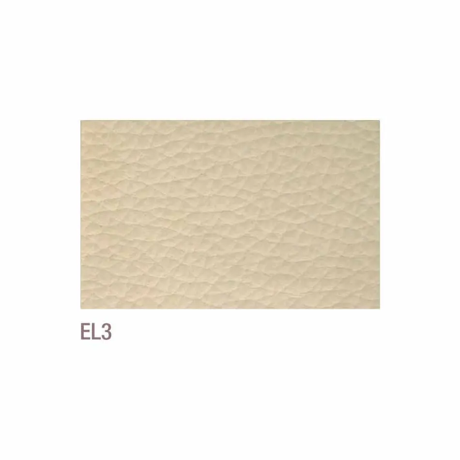 Silla de comedor de polipiel Bessie color dove, hecha en Italia Viadurini