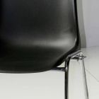 Silla moderna para sala de reuniones o sala de conferencias en metal y ABS negro - Zetica Viadurini