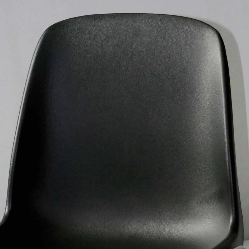 Silla moderna para sala de reuniones o sala de conferencias en metal y ABS negro - Zetica Viadurini