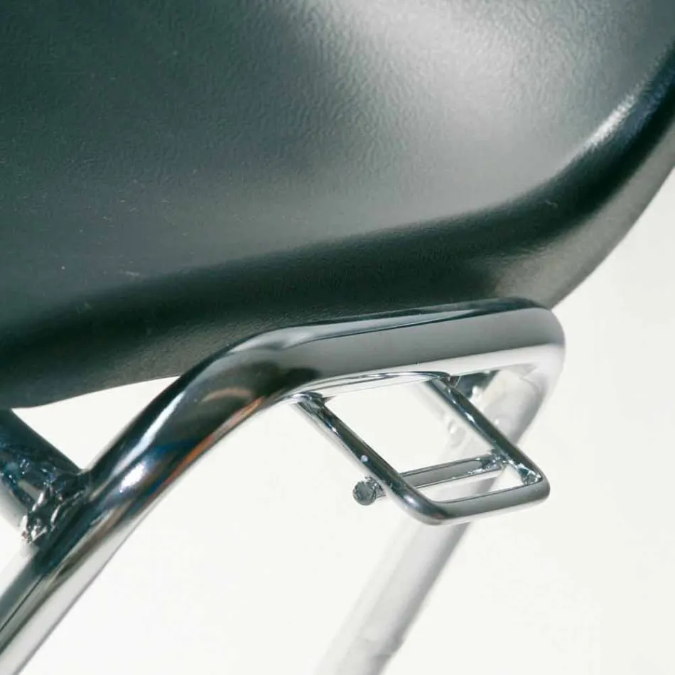 Silla moderna para sala de reuniones o sala de conferencias en metal y ABS negro - Zetica Viadurini