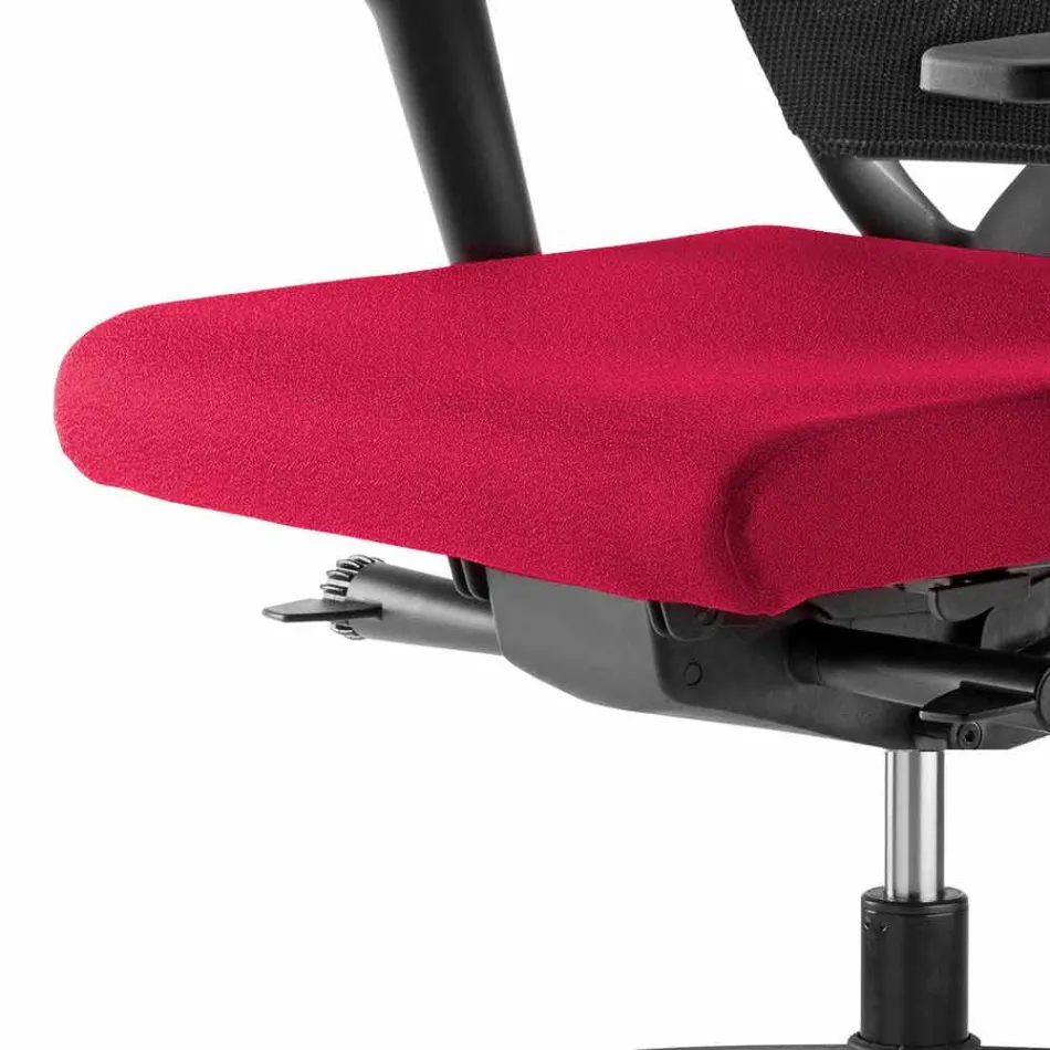 Silla de oficina giratoria de diseño ergonómico con reposabrazos y ruedas - Meliva Viadurini