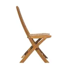 Silla plegable de exterior en madera de acacia con reposabrazos opcionales - Fontana Viadurini