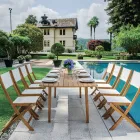 Silla Plegable de Exterior en Madera de Acacia y Textileno - Perfecta Viadurini