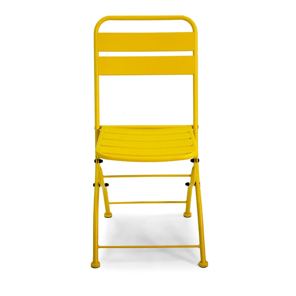 Silla de jardín plegable totalmente de metal - Cinta Viadurini