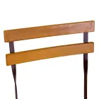 Silla plegable de metal con asiento y respaldo de madera de acacia - Estate Viadurini