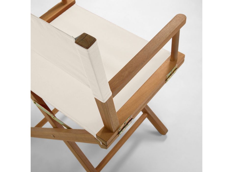 Silla de director plegable para exterior en madera con reposabrazos 2 piezas - Rodolphe Viadurini
