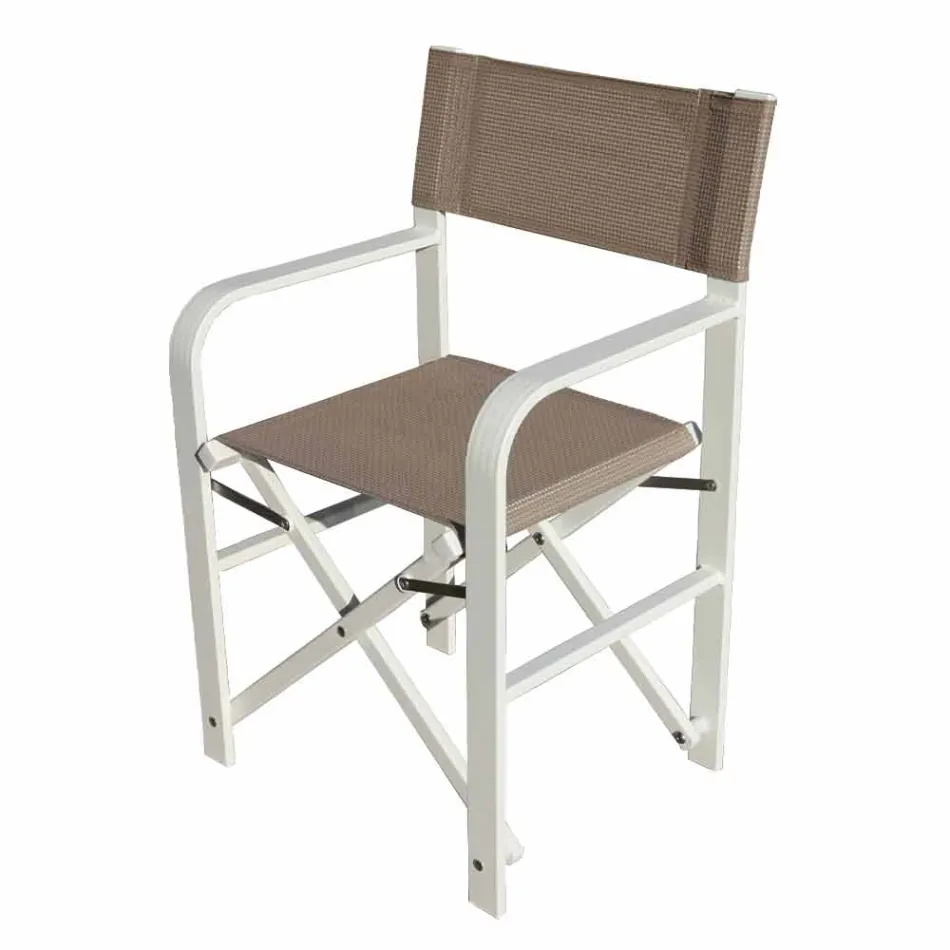 Silla de director plegable en lienzo Made in Italy, 2 piezas - Susy Viadurini