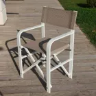 Silla de director plegable en lienzo Made in Italy, 2 piezas - Susy Viadurini