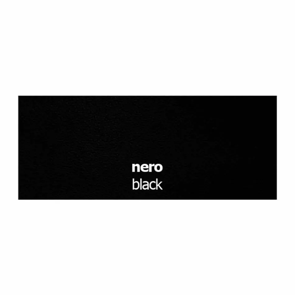 Silla tapizada en piel con estructura metálica Made in Italy, 2 piezas - Zinc Viadurini