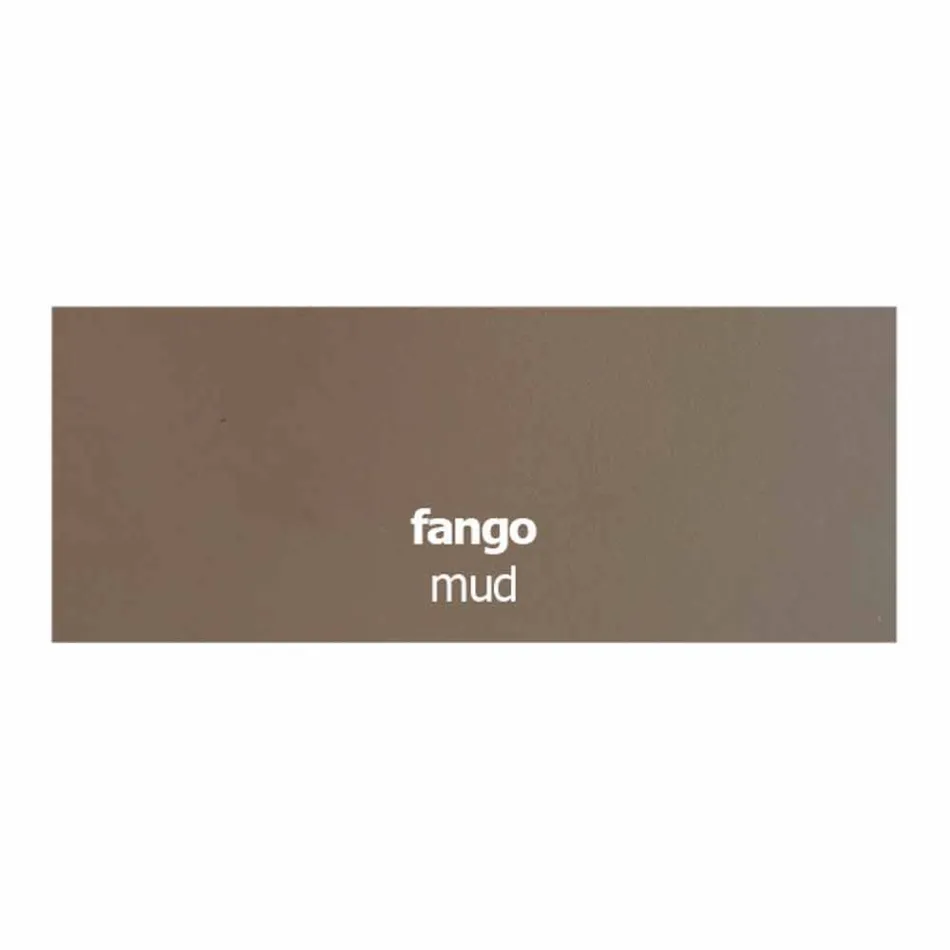 Silla tapizada en piel con estructura metálica Made in Italy, 2 piezas - Zinc Viadurini