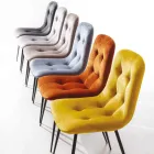 Silla de comedor tapizada de terciopelo resistente a las manchas, 4 piezas - Kylie Viadurini