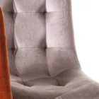 Silla de comedor tapizada de terciopelo resistente a las manchas, 4 piezas - Kylie Viadurini