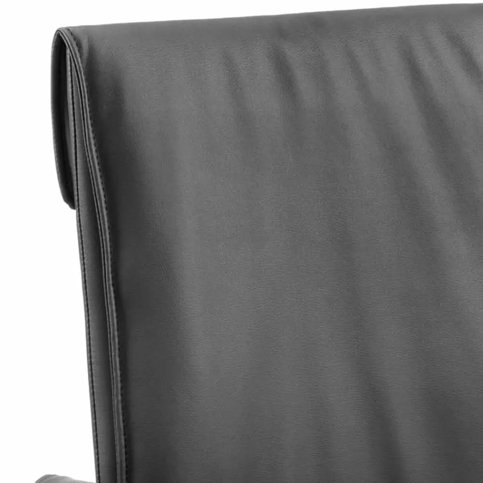 Silla de comedor de diseño en ecopiel Bessie XL, fabricada en Italia Viadurini