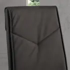 Silla de comedor de 2 piezas tapizada en piel sintética martillada - Robocop Viadurini