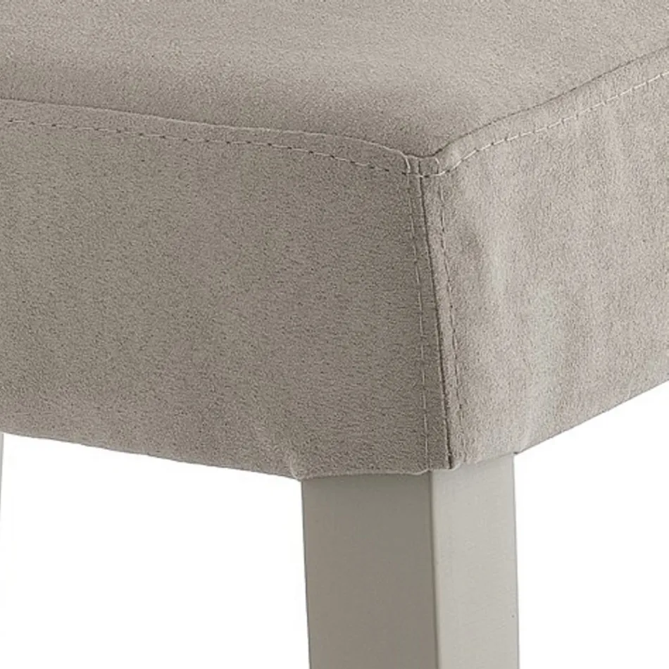 Silla de comedor en microfibra y madera Made in Italy 2 piezas - Simonella Viadurini