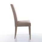 Silla de comedor en microfibra y madera Made in Italy 2 piezas - Simonella Viadurini