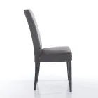 Silla de comedor en microfibra y madera Made in Italy 2 piezas - Simonella Viadurini