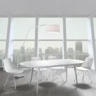 Silla de Comedor en Piel, Polipropileno y Metal 2 Piezas - Renella Viadurini