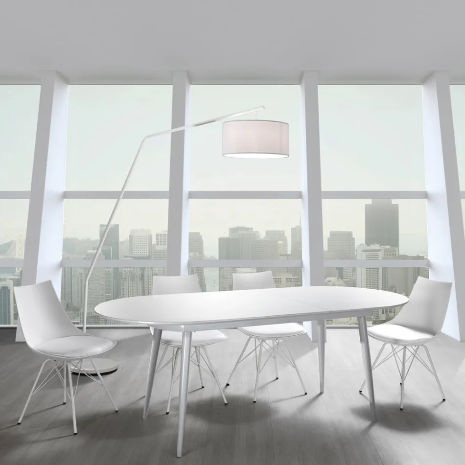 Silla de Comedor en Piel, Polipropileno y Metal 2 Piezas - Renella Viadurini