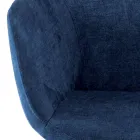 Silla de Comedor en Tela y Madera Made in Italy 4 Piezas - Bardella Viadurini