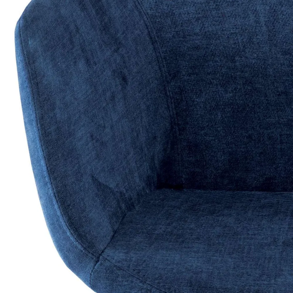 Silla de Comedor en Tela y Madera Made in Italy 4 Piezas - Bardella Viadurini