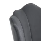 Silla de comedor en tela y metal acabado dorado 4 piezas - refinada Viadurini