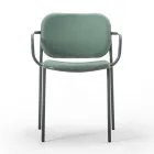 Silla de Comedor en Tela y Metal Made in Italy 2 Piezas - Sangria Viadurini