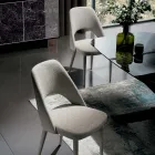 Silla de Comedor de Tela Made in Italy 4 Piezas - Lorenza Viadurini