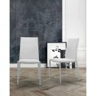 Silla de salón apilable, acolchada y tapizada en ecopiel – Monamour Viadurini