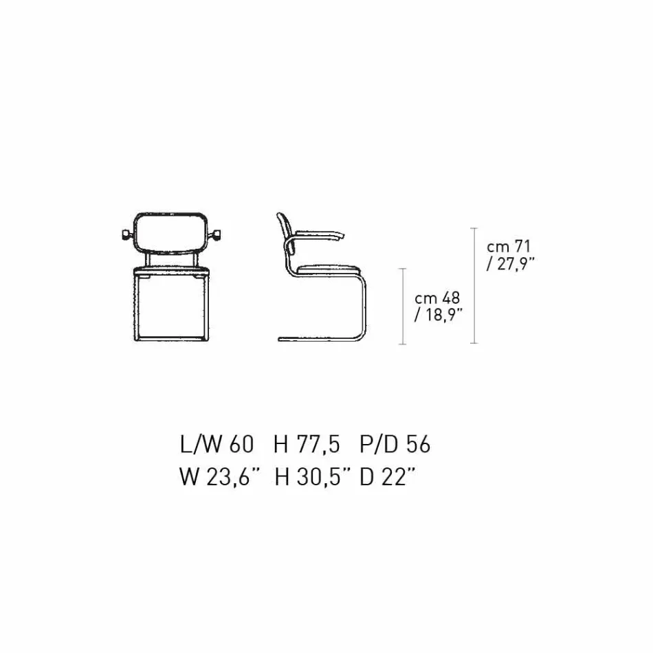 Silla de oficina en cuero con estructura en acero cromado Made in Italy - Octant Viadurini