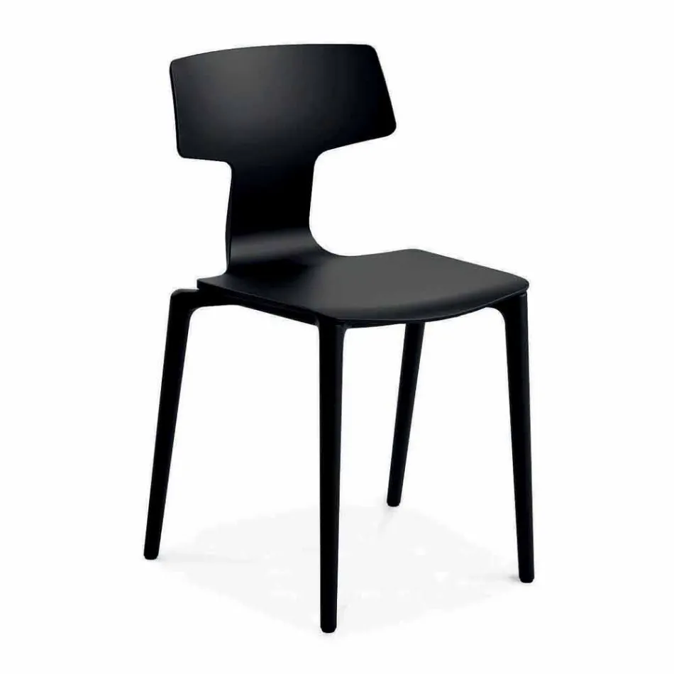 Sillas de polipropileno apilables para exterior fabricadas en Italia, 4 piezas - Claribel Viadurini