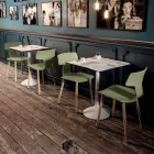 Sillas de comedor Made in Italy de madera y polipropileno, 2 piezas - Trébol Viadurini