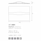 Selene Arte &amp; Light aplique con paneles texturizados 140xH75 cm Viadurini