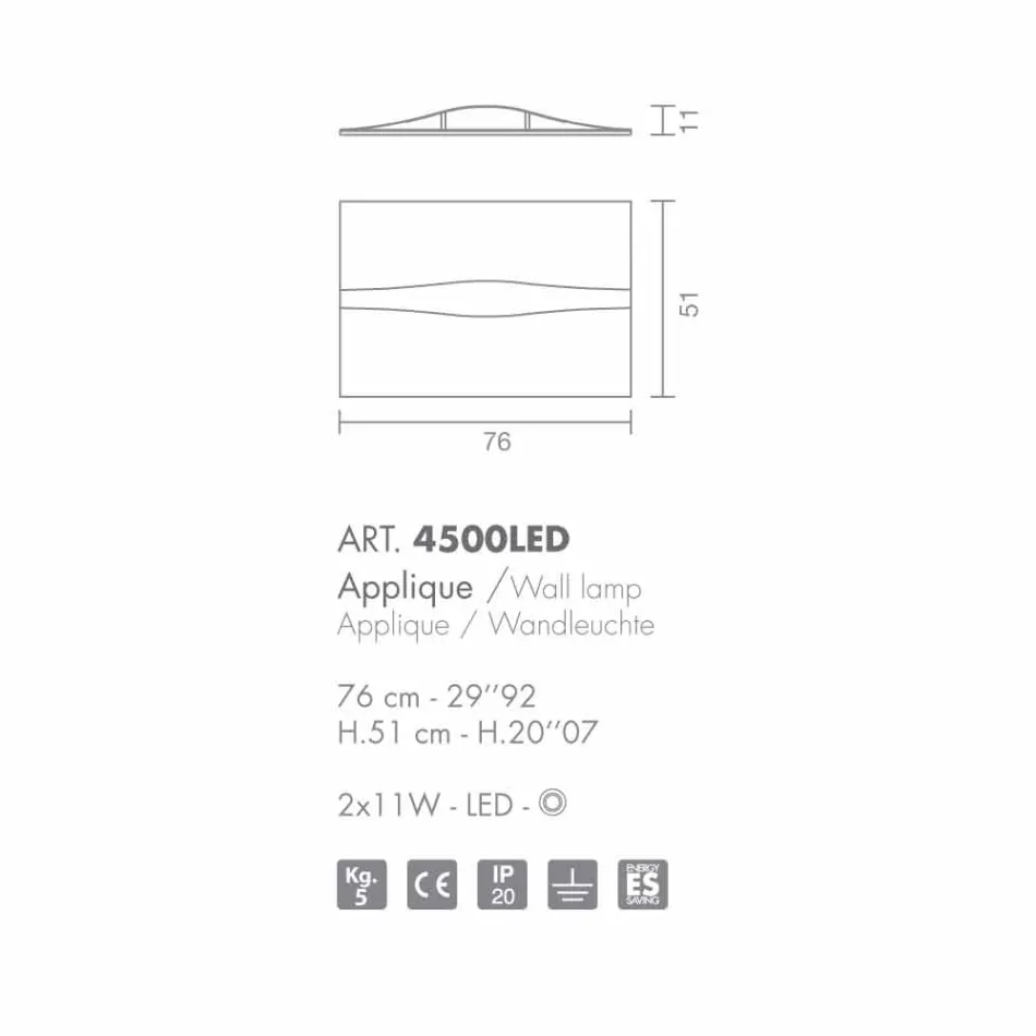 Selene Arte y apliques de luz con paneles texturizados hechos a mano Viadurini