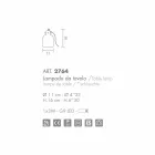 lámpara de mesa Selene Bossa Nova Ø11 H16cm, amatista vidrio soplado Viadurini