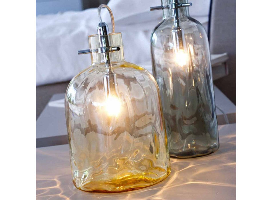 lámpara de mesa Selene Bossa Nova Ø15 H 21cm en ámbar vidrio soplado Viadurini