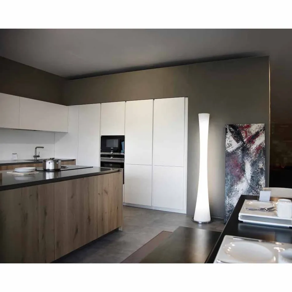 Selene de reloj de arena lámpara de pie vidrio soplado H175cm Ø36 Viadurini