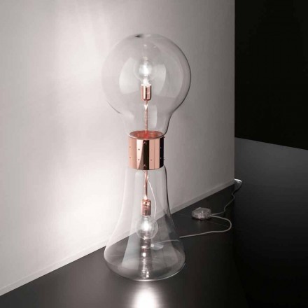 lámpara de mesa de diseño Selene Dina en vidrio de Murano Viadurini