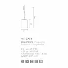 Lámpara de techo Selene Domino soplado Ø21 H 27/140 cm cristal Viadurini