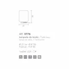 lámpara de mesa Selene Domino Ø21 H30cm, vidrio soplado fabricado en Italia Viadurini